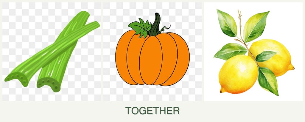 Can you plant celery, pumpkin and lemons together?