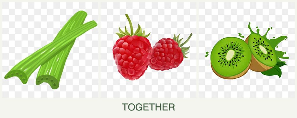 Can you plant celery, raspberries and kiwi together?