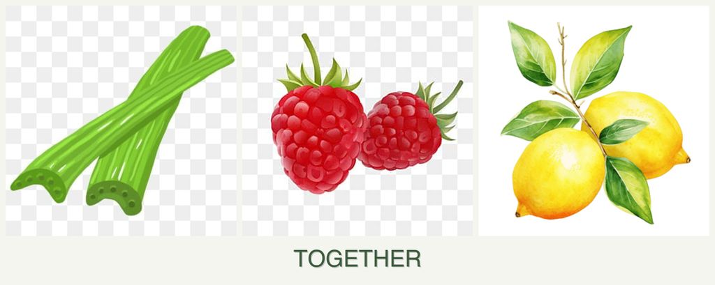 Can you plant celery, raspberries and lemons together?