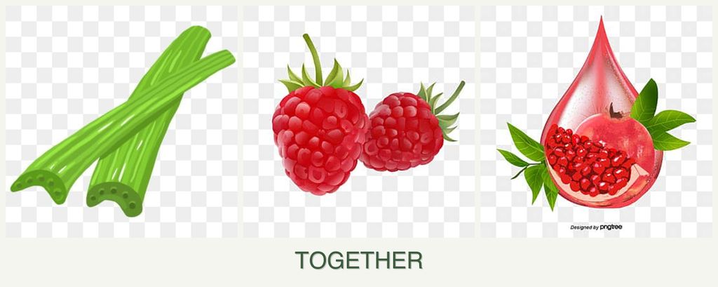 Can you plant celery, raspberries and pomegranates together?
