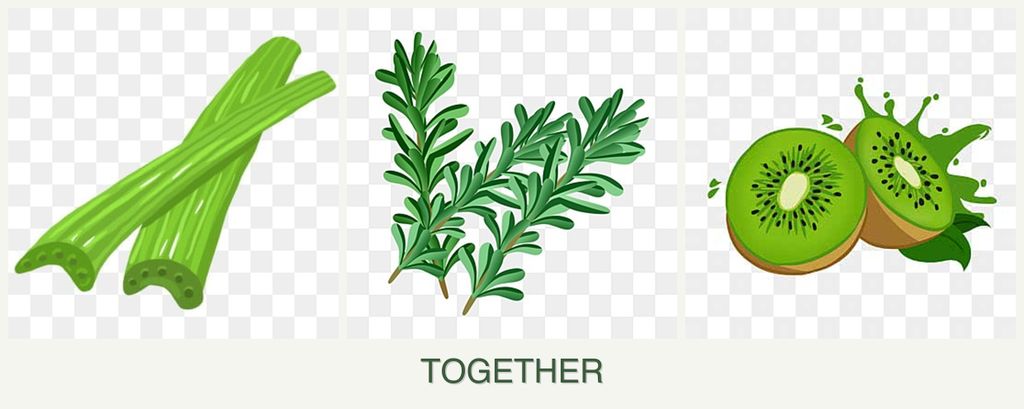 Can you plant celery, rosemary and kiwi together?
