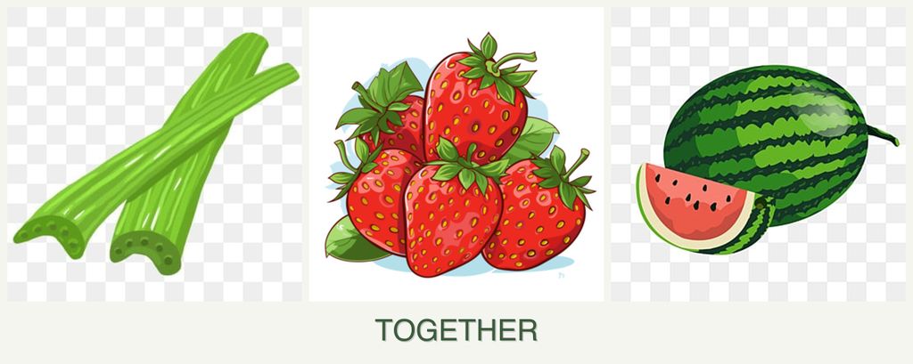 Can you plant celery, strawberries and melons together?