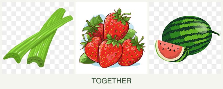 Can you plant celery, strawberries and melons together?