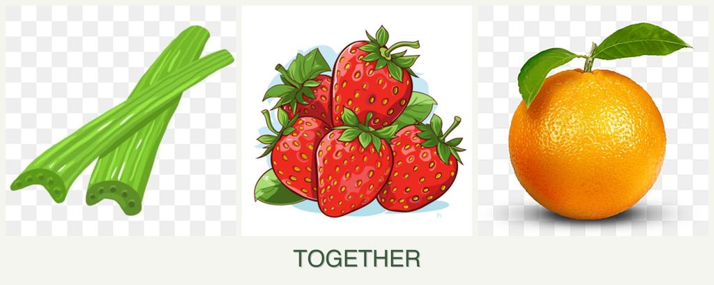 Can you plant celery, strawberries and oranges together?