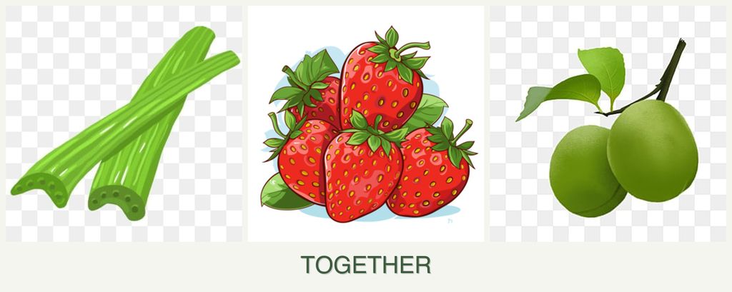 Can you plant celery, strawberries and plums together?