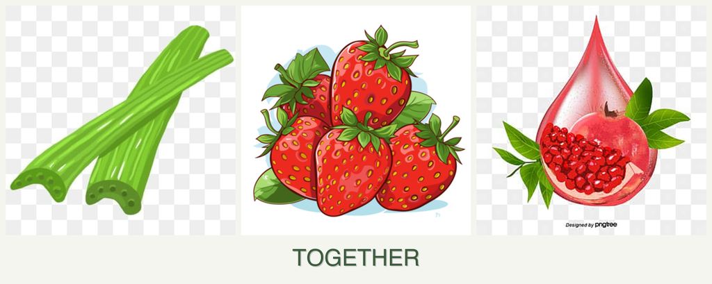 Can you plant celery, strawberries and pomegranates together?