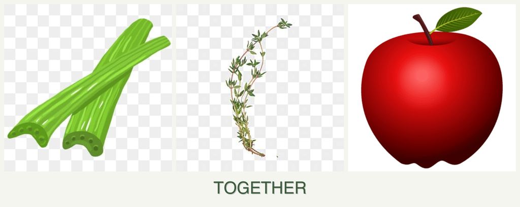 Can you plant celery, thyme and apples together?