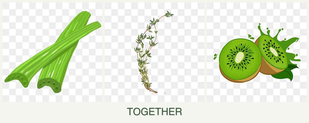 Can you plant celery, thyme and kiwi together?