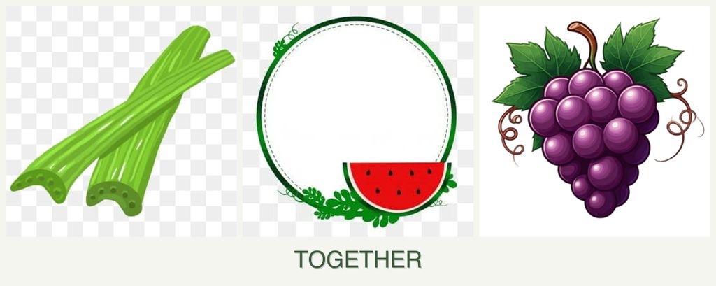 Can you plant celery, watermelons and grapes together?