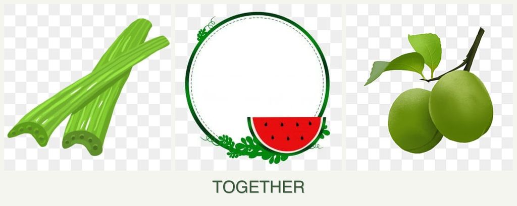 Can you plant celery, watermelons and plums together?