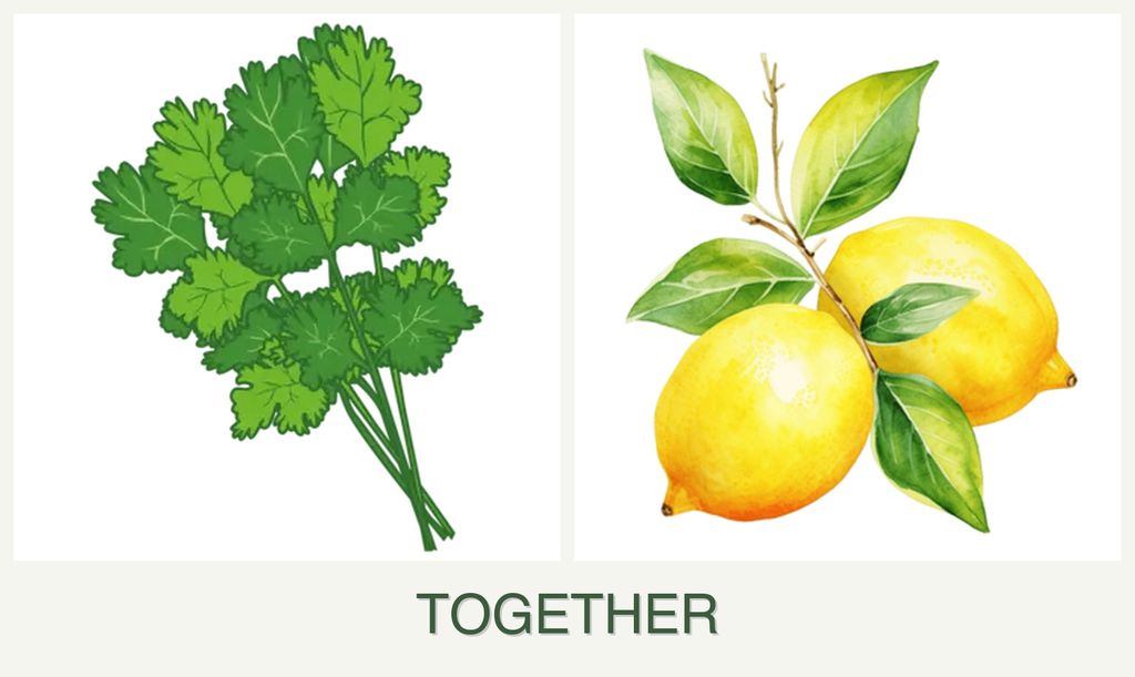 Can you plant cilantro and lemons together?
