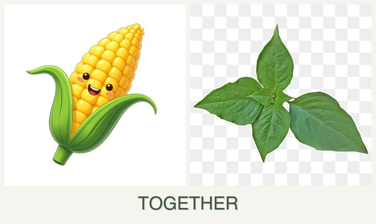 Can you plant corn and basil together?