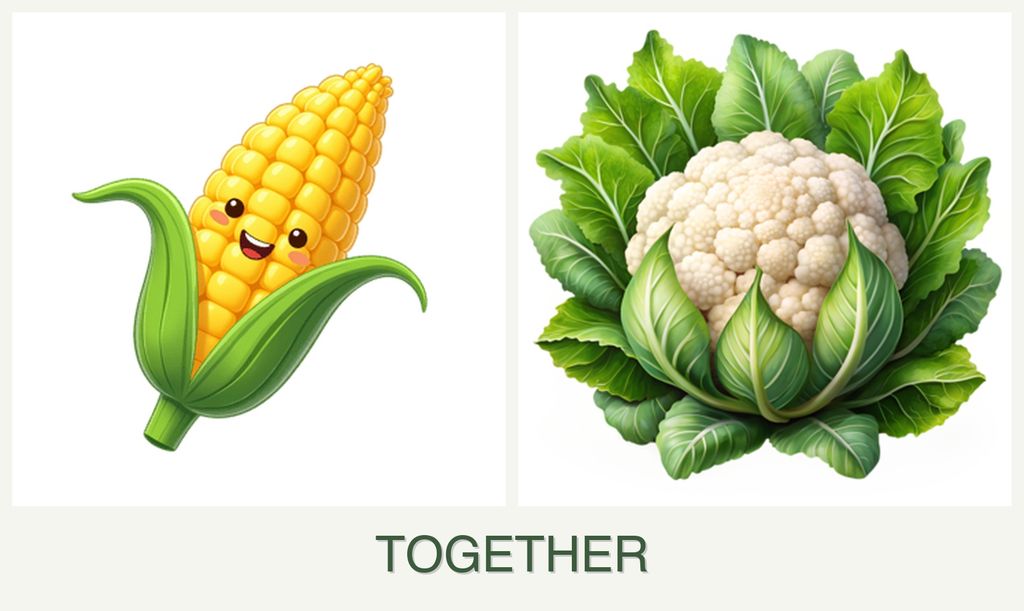 Can you plant corn and cauliflower together?