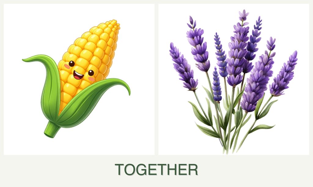 Can you plant corn and lavender together?