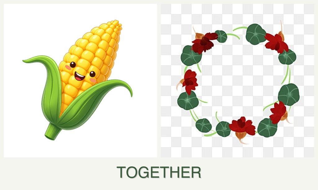 Can you plant corn and nasturtiums together?
