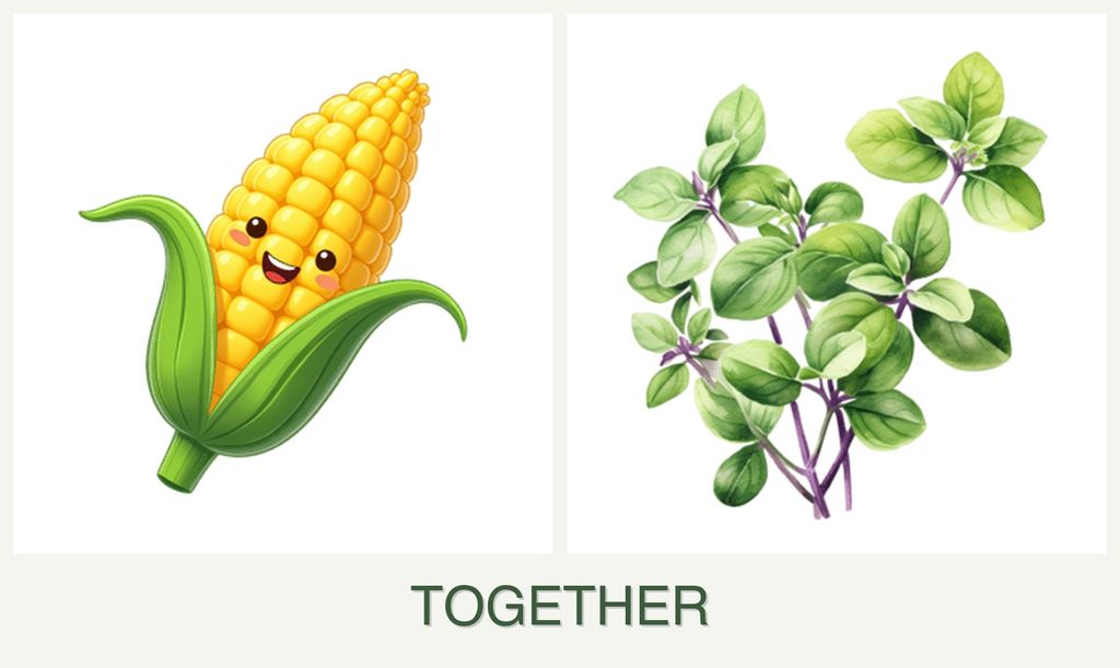 Can you plant corn and oregano together?