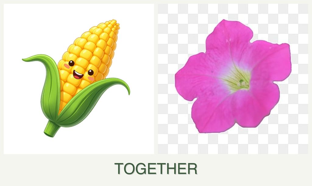 Can you plant corn and petunias together?