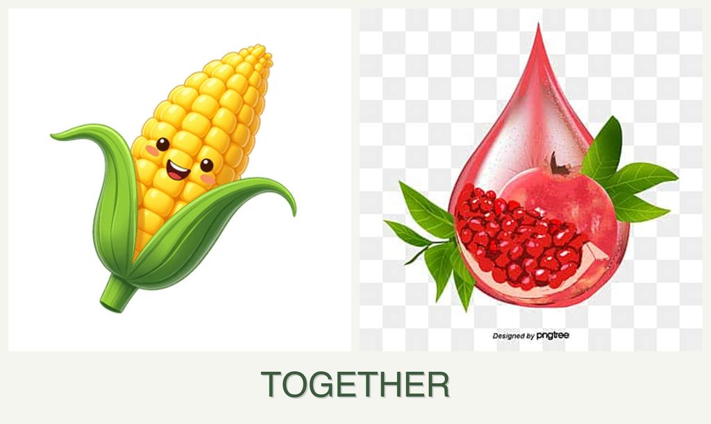 Can you plant corn and pomegranates together?