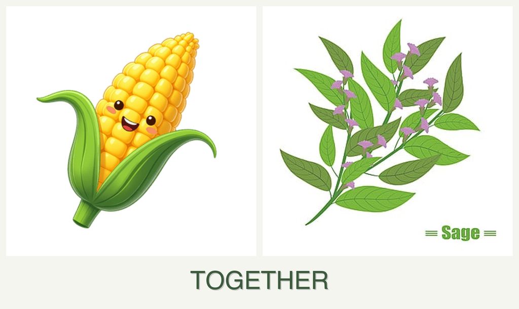 Can you plant corn and sage together?