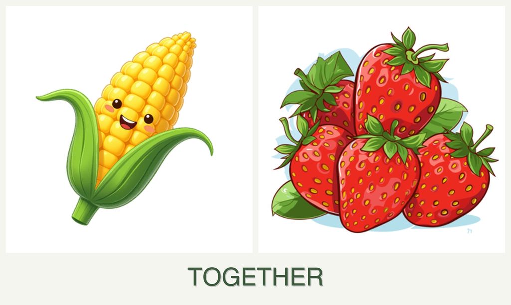 Can you plant corn and strawberries together?