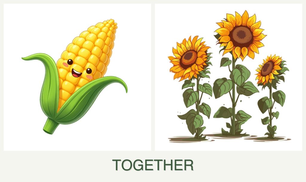 Can you plant corn and sunflowers together?
