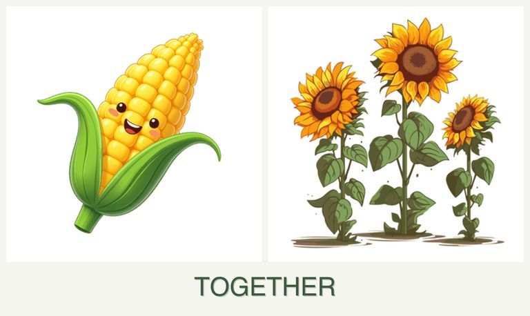 Can you plant corn and sunflowers together?