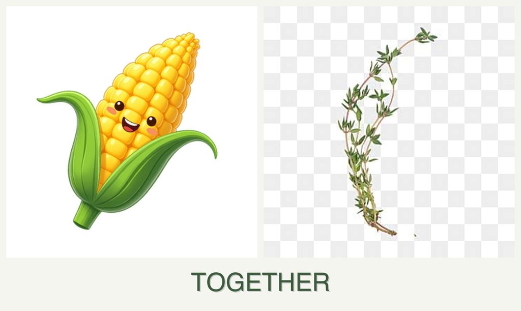 Can you plant corn and thyme together?