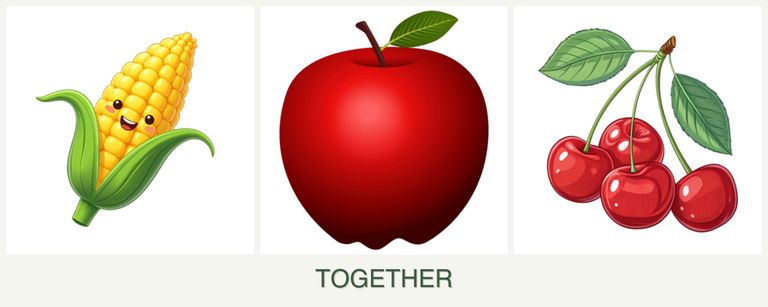 Can you plant corn, apples and cherries together?