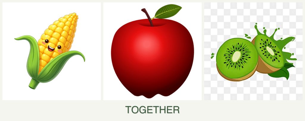 Can you plant corn, apples and kiwi together?
