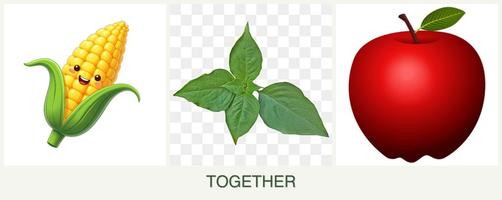 Can you plant corn, basil and apples together?