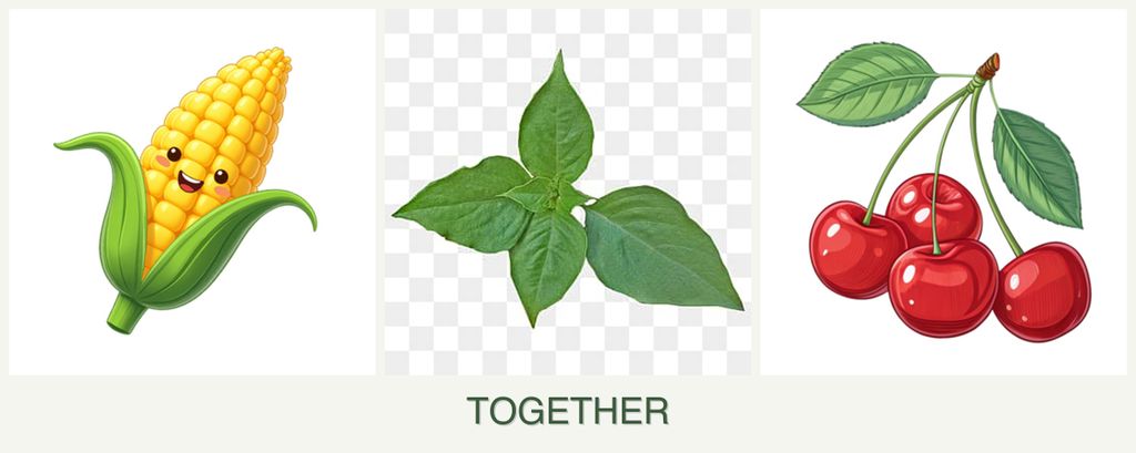 Can you plant corn, basil and cherries together?
