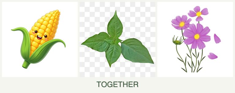 Can you plant corn, basil and cosmos together?