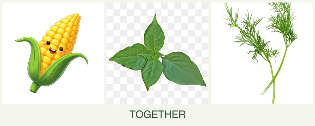 Can you plant corn, basil and dill together?
