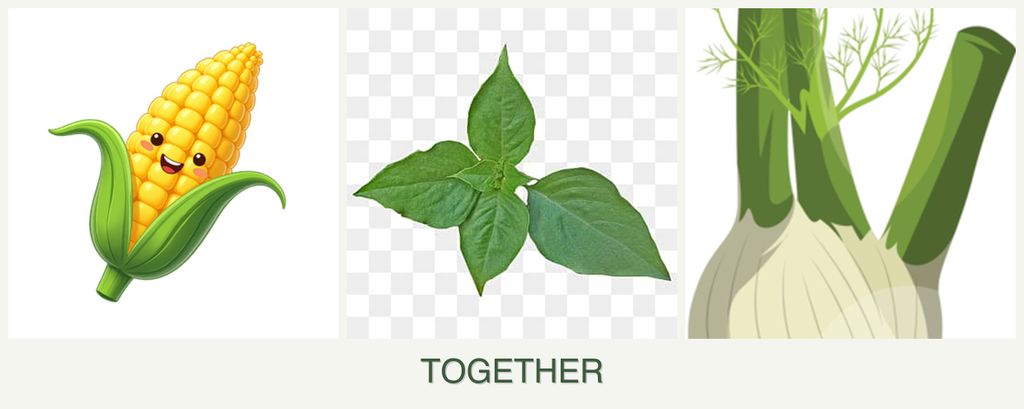 Can you plant corn, basil and fennel together?