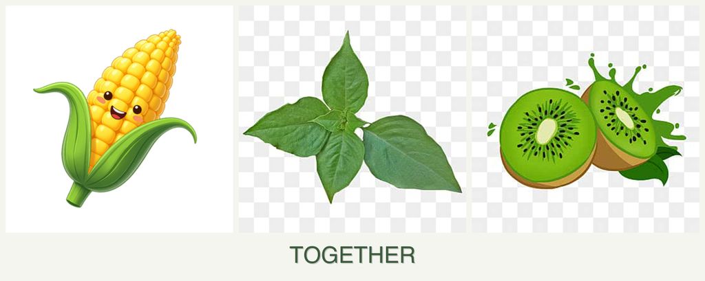Can you plant corn, basil and kiwi together?