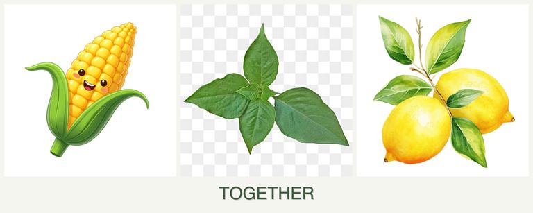 Can you plant corn, basil and lemons together?