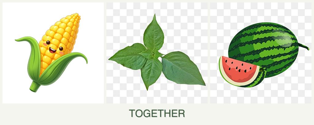 Can you plant corn, basil and melons together?