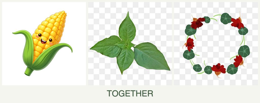 Can you plant corn, basil and nasturtiums together?