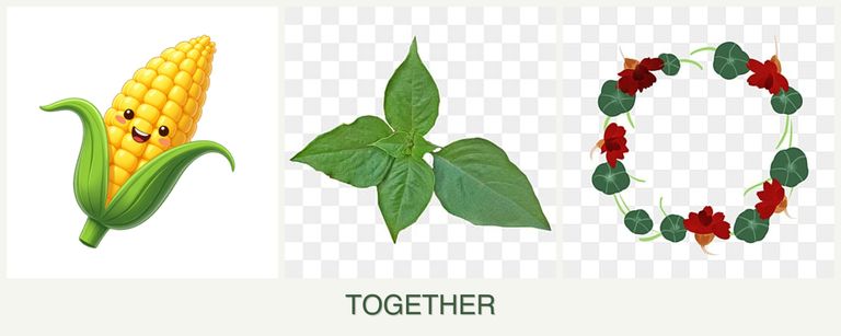 Can you plant corn, basil and nasturtiums together?