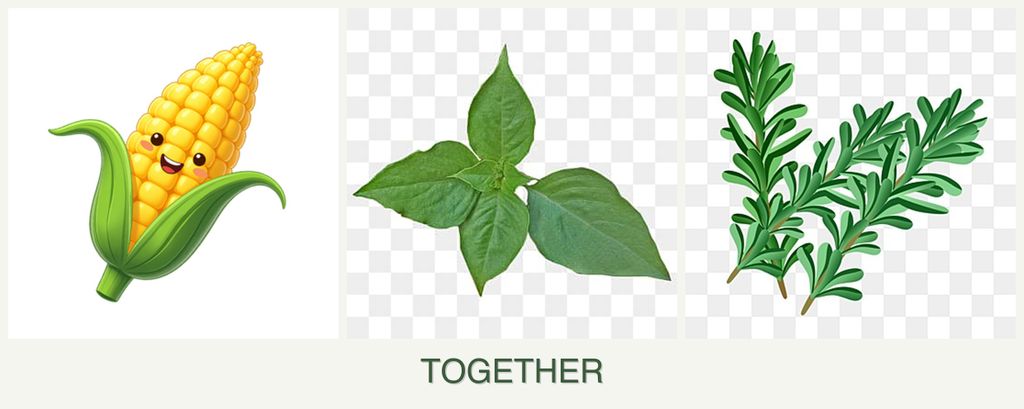 Can you plant corn, basil and rosemary together?