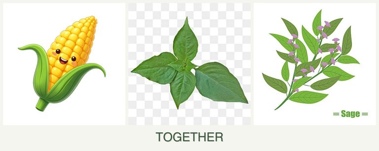 Can you plant corn, basil and sage together?
