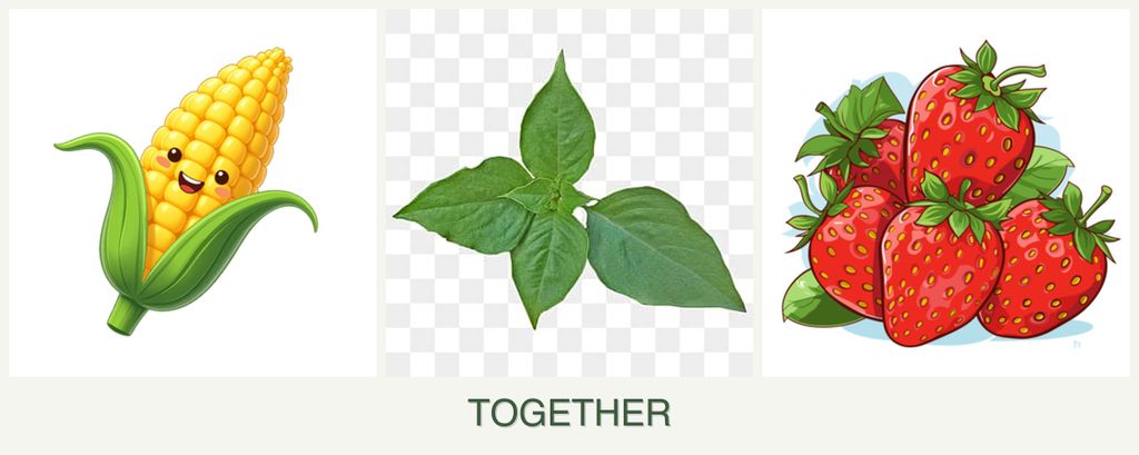 Can you plant corn, basil and strawberries together?