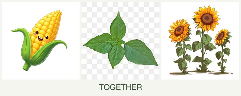 Can you plant corn, basil and sunflowers together?