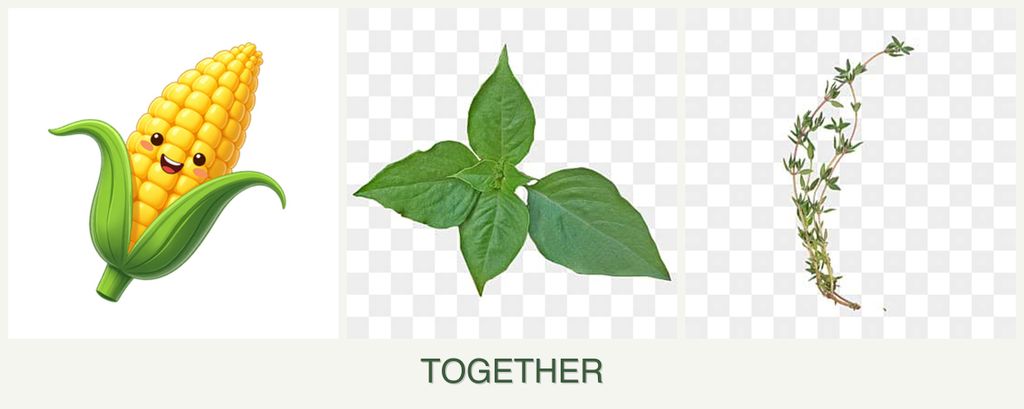 Can you plant corn, basil and thyme together?