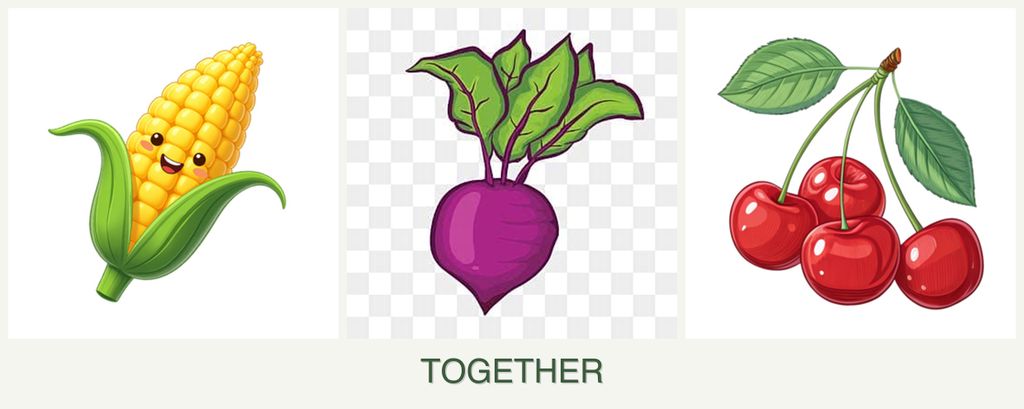 Can you plant corn, beets and cherries together?