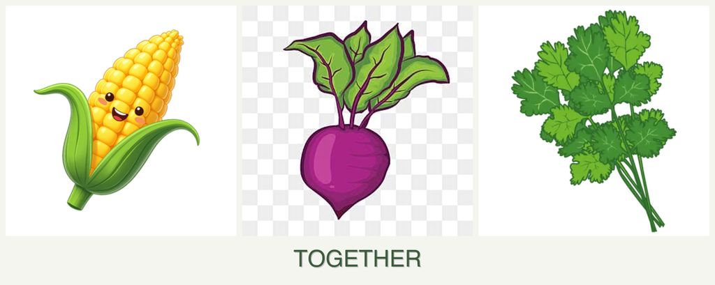 Can you plant corn, beets and cilantro together?