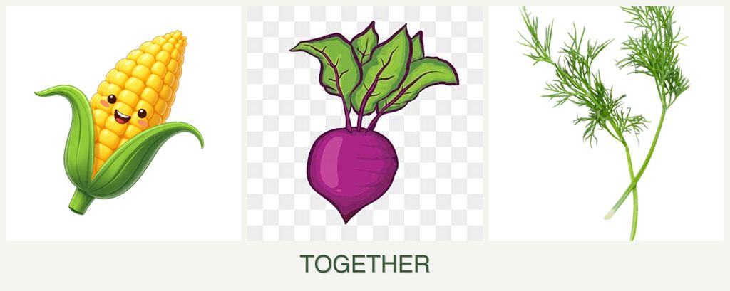 Can you plant corn, beets and dill together?