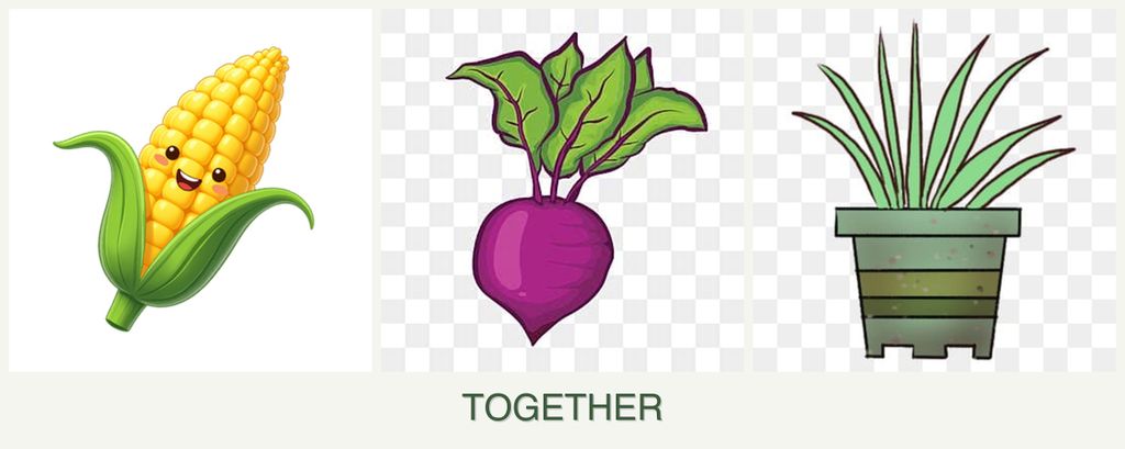 Can you plant corn, beets and lemongrass together?