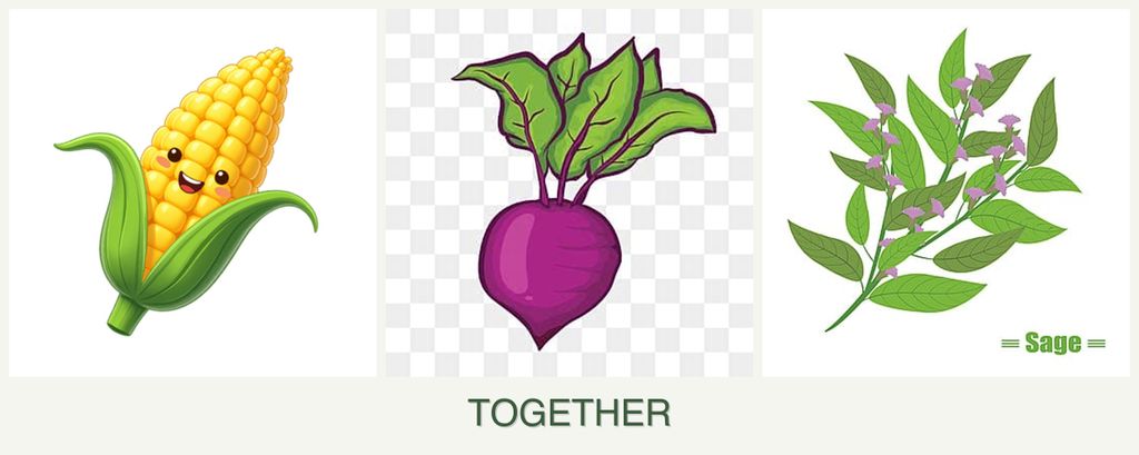 Can you plant corn, beets and sage together?