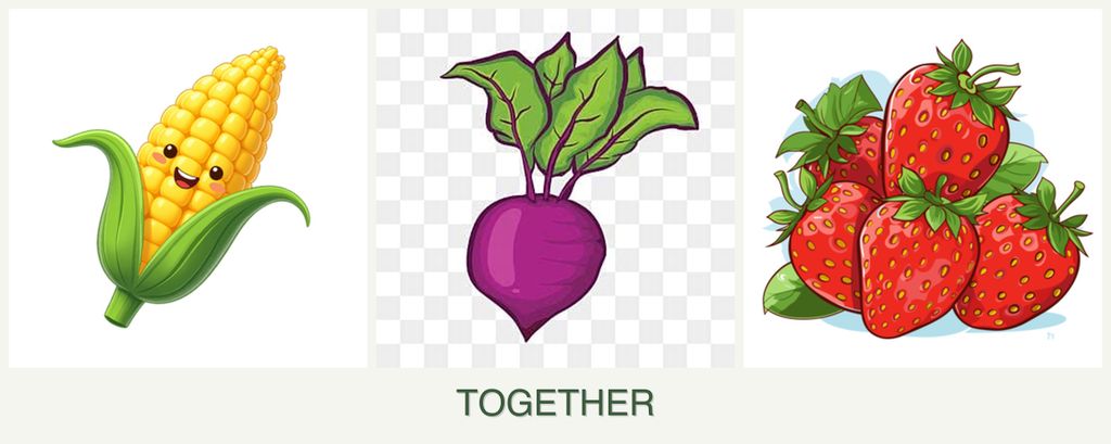 Can you plant corn, beets and strawberries together?
